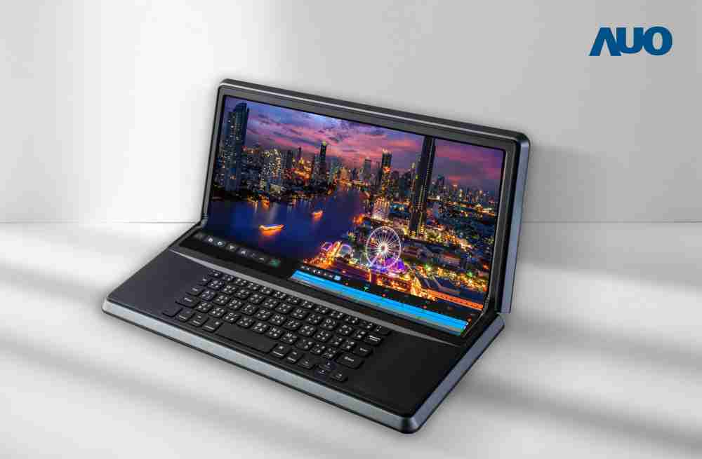 云顶国际8588yd14.6吋Micro LED折迭显示屏幕，，，，搭配半径4mm的弯折绞炼，，以及高画素、、、高亮度、、、、高对比度的显示技术特点，，即便在大视角下仍保有绝佳色相与亮度